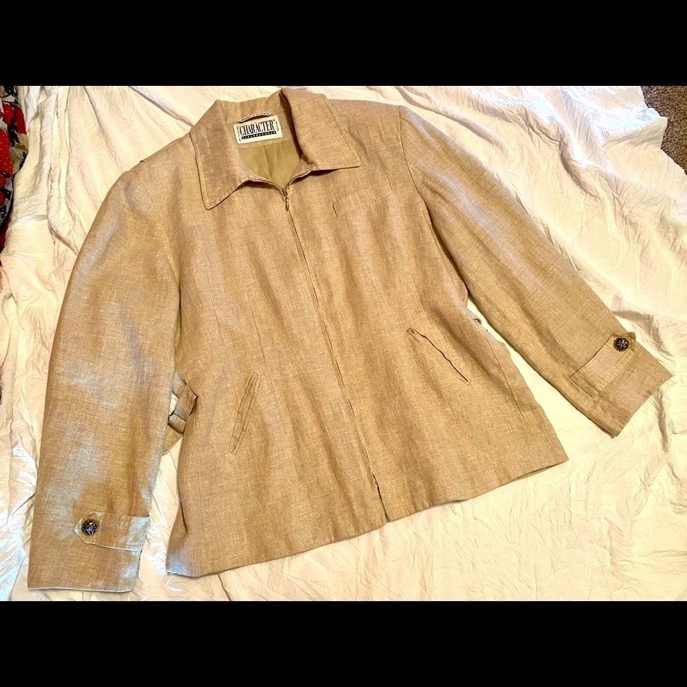 Vintage Character Suburban Wear Cream Jacket